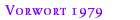Vorwort 1979